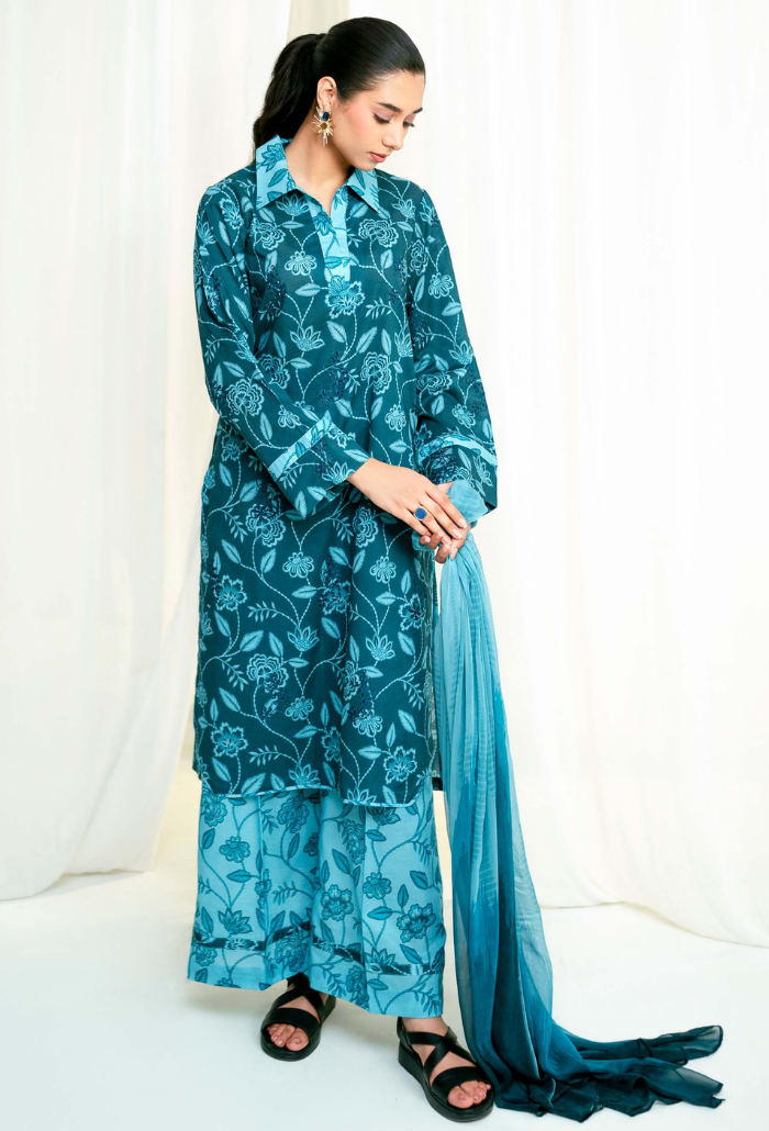 Humdum Rang e Bahar Embroidered Lawn Unstitched 3Pc Suit D-10