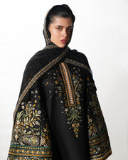 Jugnu Lahore The Reserved View Embroidered Cotton Unstitched 3Pc Suit - Rani