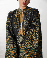 Jugnu Lahore The Reserved View Embroidered Cotton Unstitched 3Pc Suit - Rani