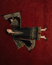 Jugnu Lahore The Reserved View Embroidered Cotton Unstitched 3Pc Suit - Rani