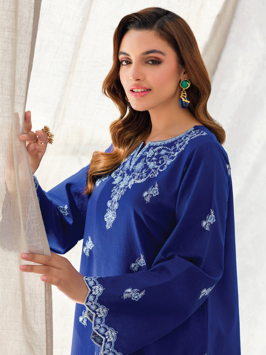 Faiza Faisal Aura Pret Embroidered Dobby Lawn 2Pc Suit - Rania