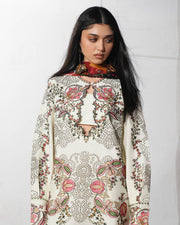 Jugnu Lahore The Reserved View Embroidered Cotton Unstitched 3Pc Suit - Rasti