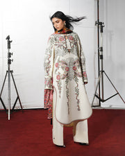 Jugnu Lahore The Reserved View Embroidered Cotton Unstitched 3Pc Suit - Rasti
