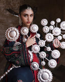 Jugnu Lahore Womenswear Embroidered Khaddar Unstitched 3Pc Suit - RATI