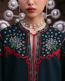 Jugnu Lahore Womenswear Embroidered Khaddar Unstitched 3Pc Suit - RATI