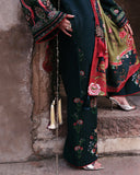 Jugnu Lahore Womenswear Embroidered Khaddar Unstitched 3Pc Suit - RATI