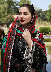 Hussain Rehar Embroidered Luxury Lawn Unstitched 3Pc Suit D-09 RAVE