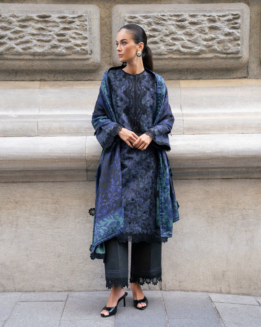 Meet Me In Istanbul by Rang Rasiya Unstitched Khaddar 3Pc Suit - RAVEN