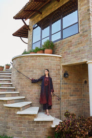 Farasha Sorine Summer Embroidered Lawn Unstitched 3Pc Suit - Raven Allure