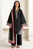 Farasha Summer Weaves Embroidered Lawn Unstitched 3Pc Suit - Raven Bloom