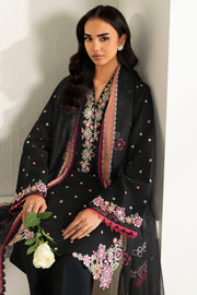 Farasha Summer Weaves Embroidered Lawn Unstitched 3Pc Suit - Raven Bloom