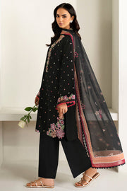 Farasha Summer Weaves Embroidered Lawn Unstitched 3Pc Suit - Raven Bloom