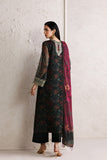 Farasha Fiorella Embroidered Chiffon Unstitched 3Pc Suit - Raven Melody