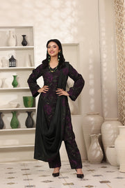Feathers The Frost Digital Printed Dhanak Unstitched 3Pc Suit Raven Rhapsody-FT791