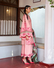 Jugnu by Hussain Rehar Embroidered Lawn Unstitched 3Pc Suit D-01 RAVI