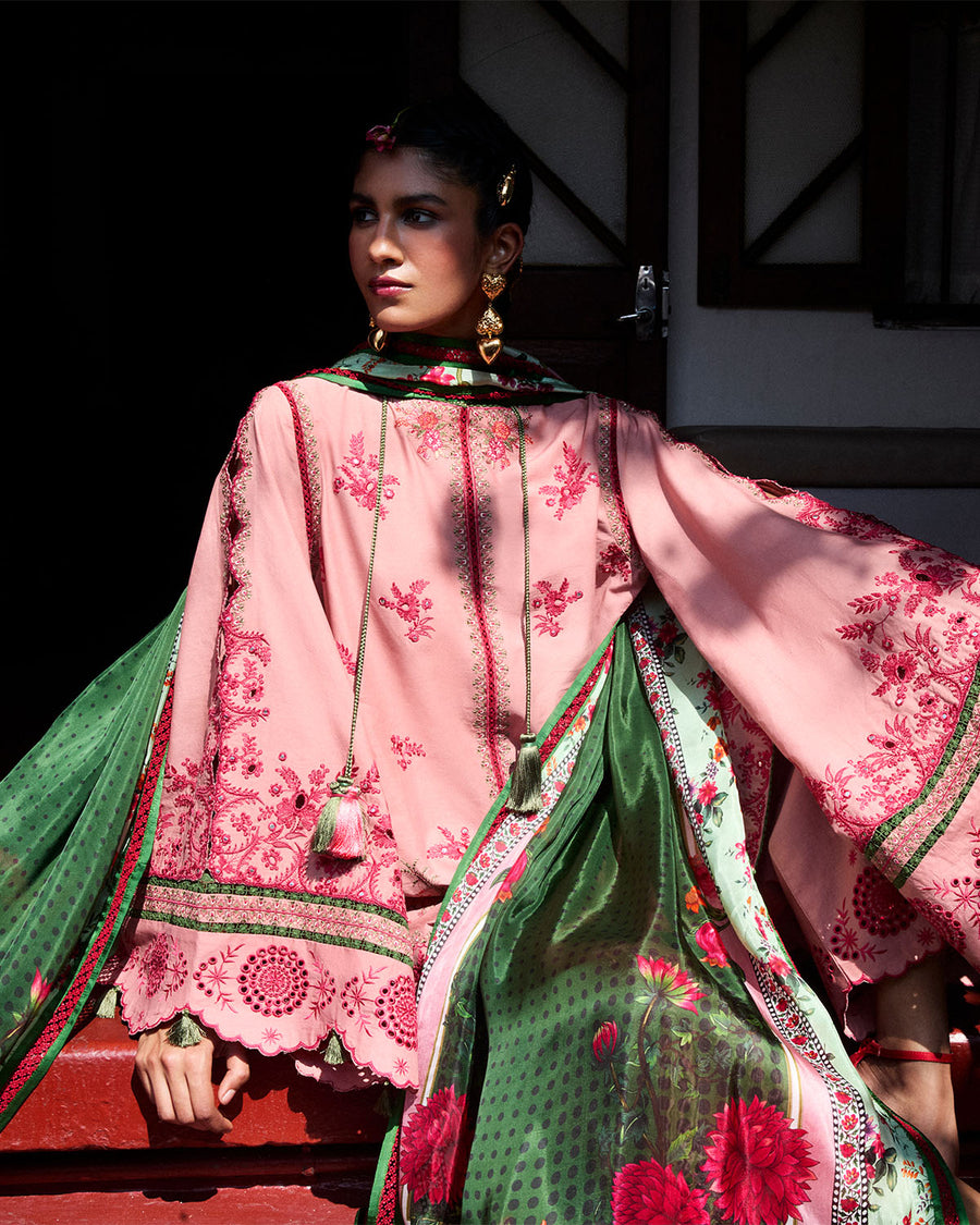 Jugnu by Hussain Rehar Embroidered Lawn Unstitched 3Pc Suit D-01 RAVI