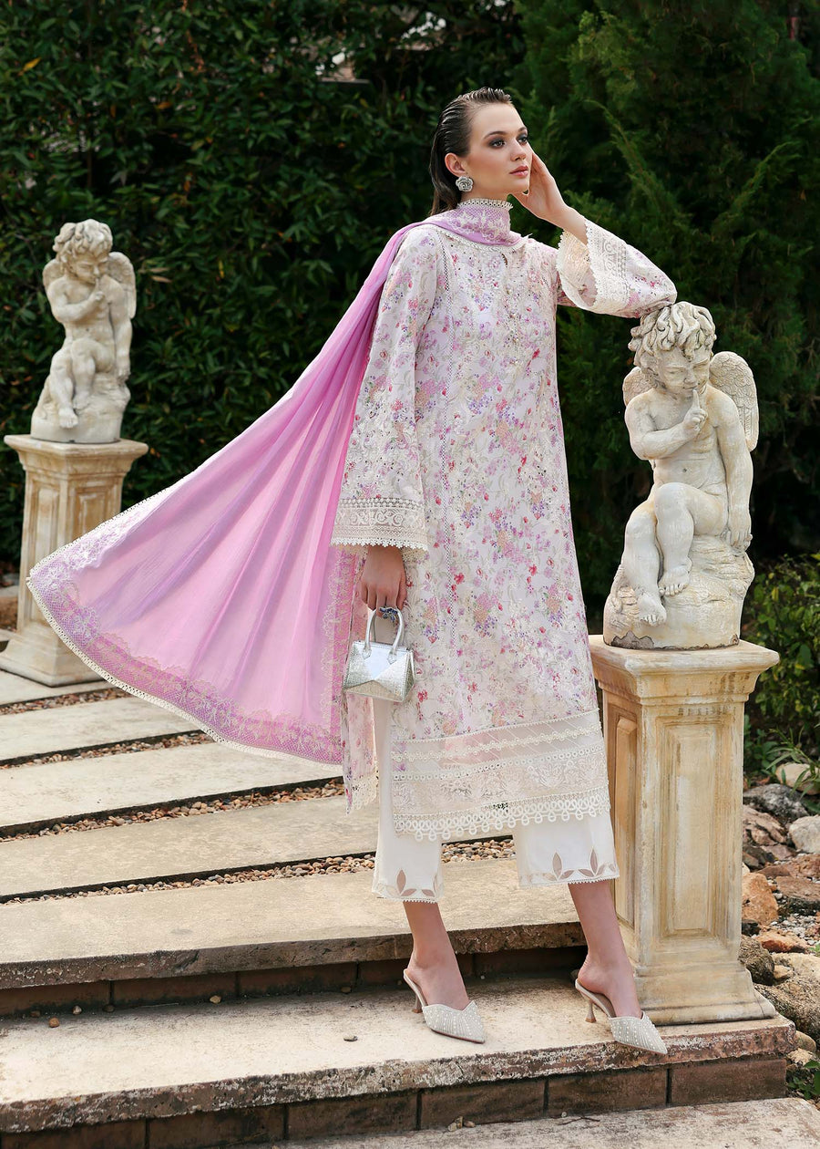 Kanwal Malik Zaina Embroidered Lawn Unstitched 3Pc Suit - RAYA