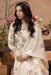 Humdum Raya Printed Khaddar Unstitched 3Pc Suit D-02