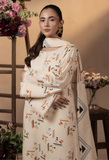 Humdum Raya Printed Khaddar Unstitched 3Pc Suit D-10