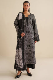 Farasha Winter Spell Embroidered Khaddar Unstitched 3Pc Suit - Rebella