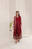 Farasha Lumiere Luxury Embroidered Chiffon Unstitched 3Pc Suit - Redsturt