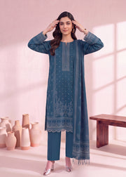 Zeenia Marina Vol-02 Digital Printed Dhanak Marina Unstitched 3Pc Suit DS-07 Reef
