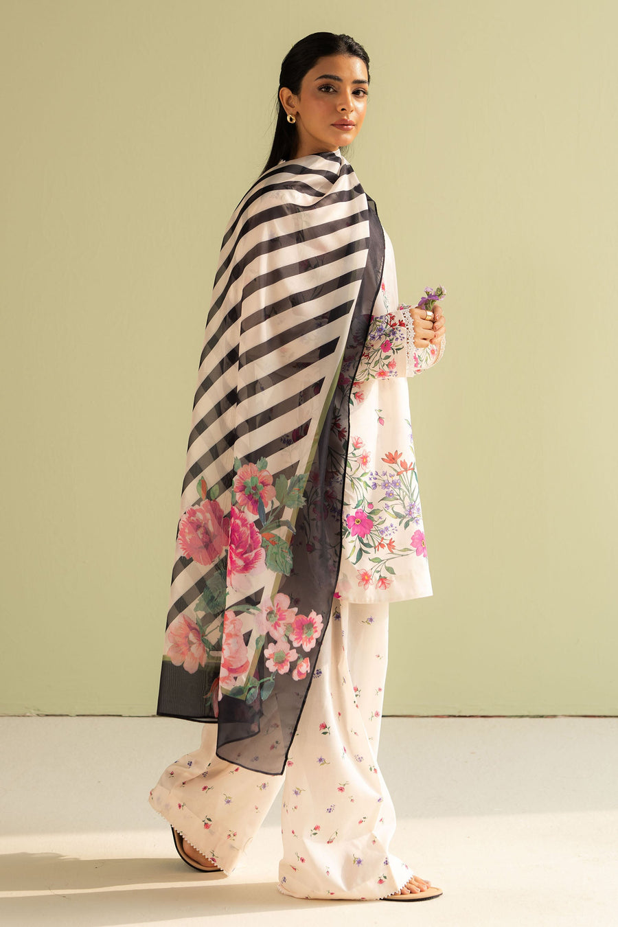 Coco by Zara Shahjahan Prints Unstitched Lawn 3Pc Suit D-04B REENA