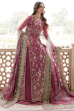 Farasha Ritzier Embroidered Chiffon Unstitched 3Pc Suit - Regal Rose