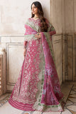 Farasha Ritzier Embroidered Chiffon Unstitched 3Pc Suit - Regal Rose
