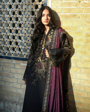 Mushq Broadway Embroidered Jacquard Unstitched 3Pc Suit - Registan Moon