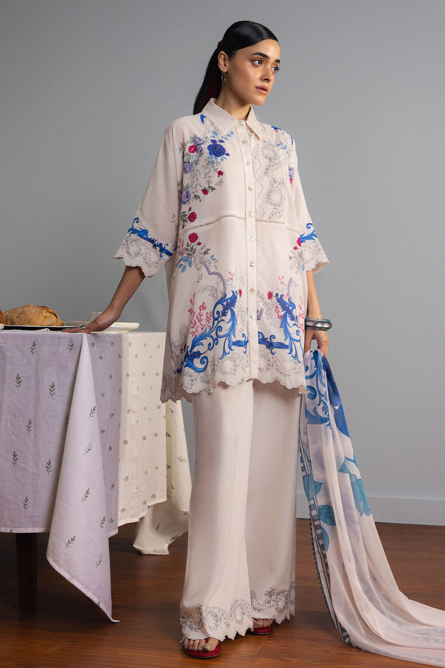 Coco by Zara Shahjahan Prints Unstitched Lawn 3Pc Suit D-09A Rei