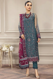 FARASHA Embroidered Net Unstitched 3 Piece Suit - Rene