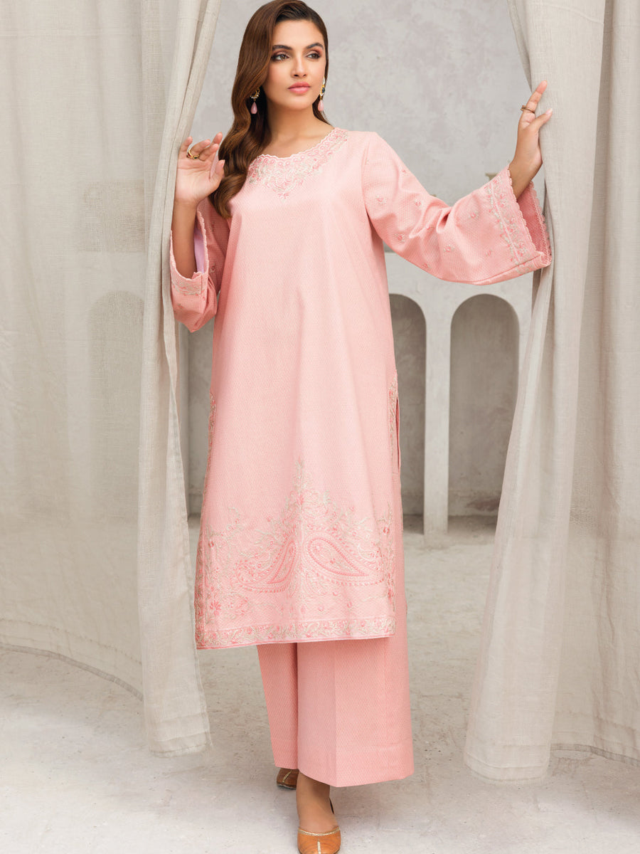 Faiza Faisal Aura Pret Embroidered Dobby Lawn 2Pc Suit - Riah