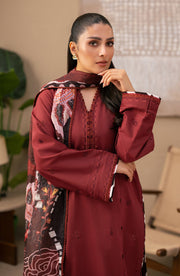 Seran Afsanah Embroidered Lawn Unstitched 3Pc Suit D-03 RIMA