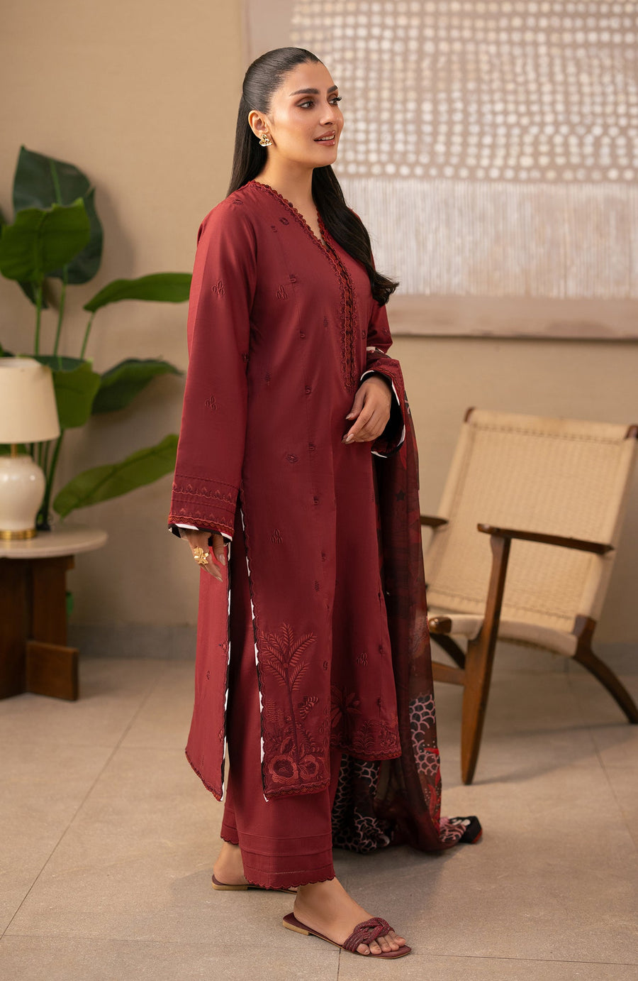 Seran Afsanah Embroidered Lawn Unstitched 3Pc Suit D-03 RIMA