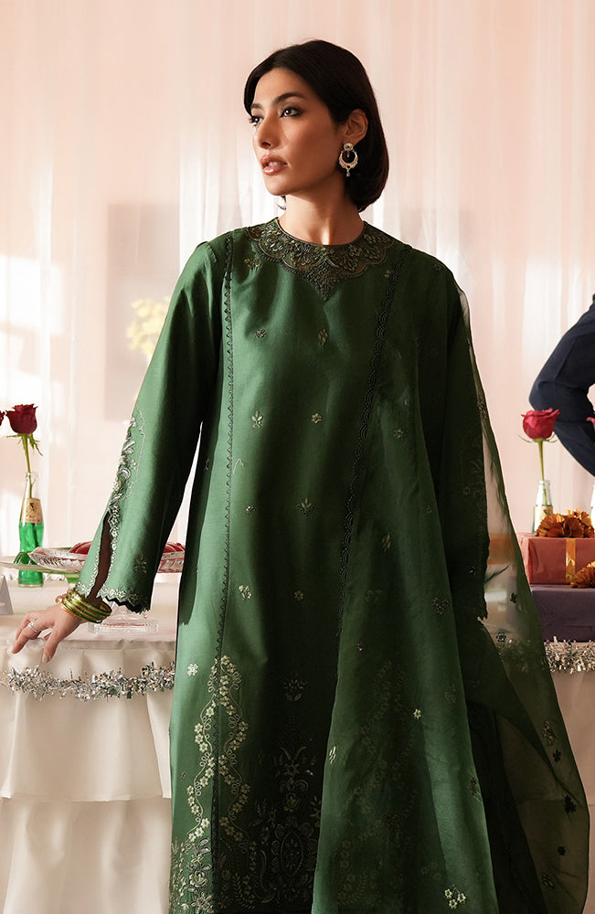 Seran Jahaan Unstitched Eid Edit Embroidered Lawn 3Pc Suit D-06 Romaan