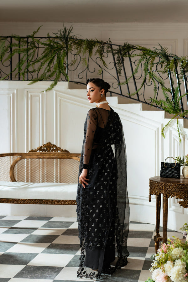 Azzal Mishri Festive Embroidered Organza Unstitched 3Pc Suit M-06 Roohi