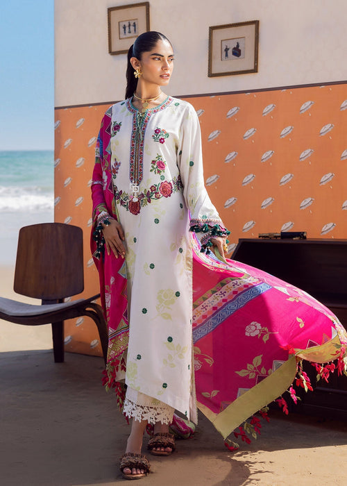 Sadaf Fawad Khan Siraa Vol-02 Unstitched Lawn 3Pc Suit - Rosa