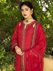 Afsaneh by Mahnur Embroidered Karandi Unstitched 3Pc Suit D-05 Rosalia