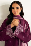 Farasha Summer Weaves Embroidered Lawn Unstitched 3Pc Suit - Rose Passion