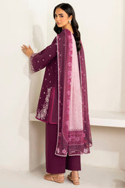 Farasha Summer Weaves Embroidered Lawn Unstitched 3Pc Suit - Rose Passion
