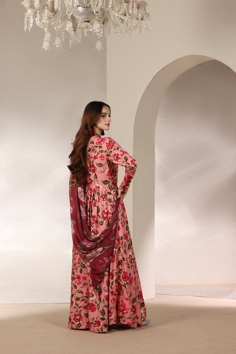 Feathers The Imperial Bloom Printed Lawn Unstitched 3Pc Suit Rose Waltz-FT649