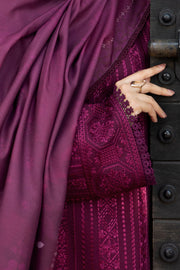Farasha Embroidered Khaddar Unstitched 3Pc Suit - Rosemer