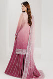 Farasha Fiorella Embroidered Chiffon Unstitched 3Pc Suit - ROSETTE BLUSH