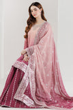 Farasha Fiorella Embroidered Chiffon Unstitched 3Pc Suit - ROSETTE BLUSH
