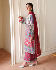 Roheenaz Eclat Gerden Printed Lawn Unstitched 3Pc Suit - ROSETTE DREAM