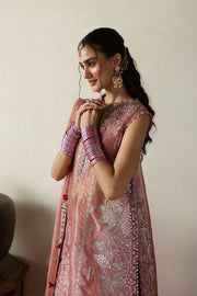 Afrozeh Shehnai Embroidered Tissue Zari Unstitched 3Pc Suit AFS-25-09 ROSHAAN