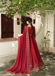 Neeshay Shagun Embroidered Raw Silk Unstitched 3Pc Suit - ROSHANARA