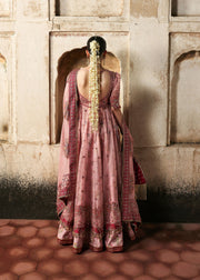 Hussain Rehar Massarat Embroidered Organza Unstitched 3Pc Suit - Roshanara