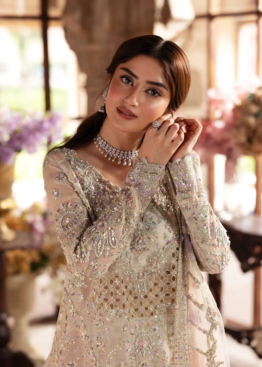 Maahi by Kanwal Malik Embroidered Organza Unstitched 3Pc Suit - ROSHNI